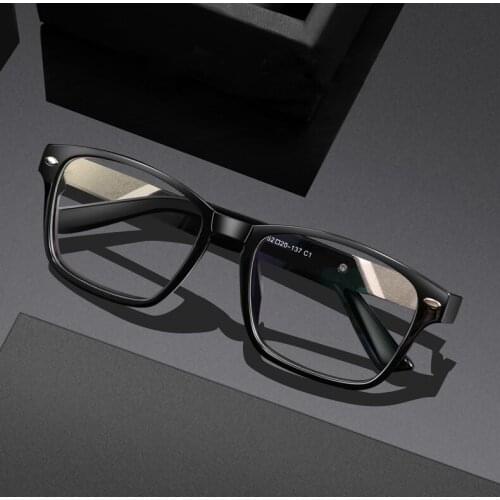 PARZIN TR 90 Eyeglasses Frames Men Vintage Myopia Glasses Frame Women Retro Optical Glasses Black 5020