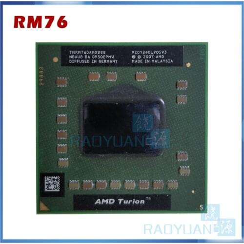 AMD Turion 64 X2 Mobile technology RM-76 RM 76 RM76 2.3 GHz Dual-Core Dual-Thread CPU Processor TMRM76DAM22GG Socket S1
