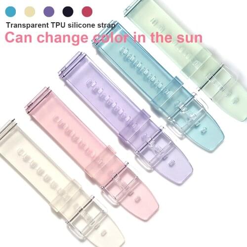 Strap For POLAR Vantage M2 M/Grit X Silicone watchband For POLAR IGNITE 2/Unite Band Transparent TPU Bracelet Changeable color