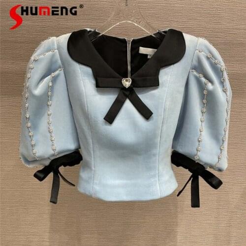 Синие блузки Shumeng China At AliExpress