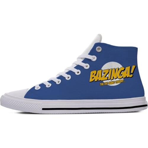 The Big Bang Theory Bazinga Cool Fashion Funny Casual Cloth Shoes High Top Lightweight Breathable 3D Print Men Women Sneakers