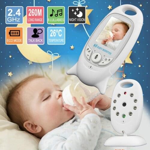 Baby Monitor VB601 Video With Camera Audio Wireless 2.4Ghz LCD 2 Way Talk Night Vision IR LED Temperature Monitoring 8 Lullaby