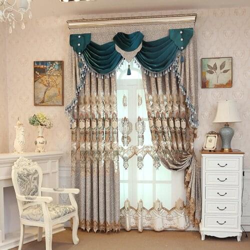 FYFUYOUFY High shade custom European style jacquard Blackout curtains for Living Room Windows High quality curtains for Bedroom