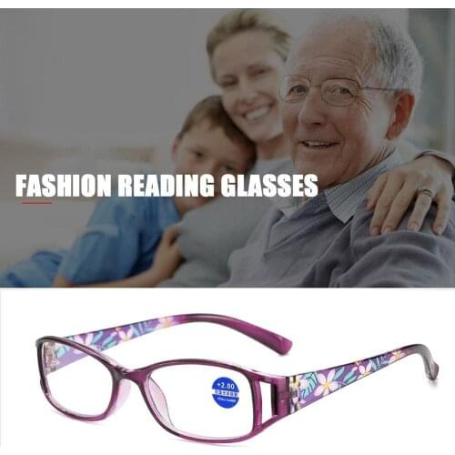 2020 Women Resin Reading Glasses Anti-blue Light Presbyopic Radiation Protection Portable Ultralight printing Eyewear