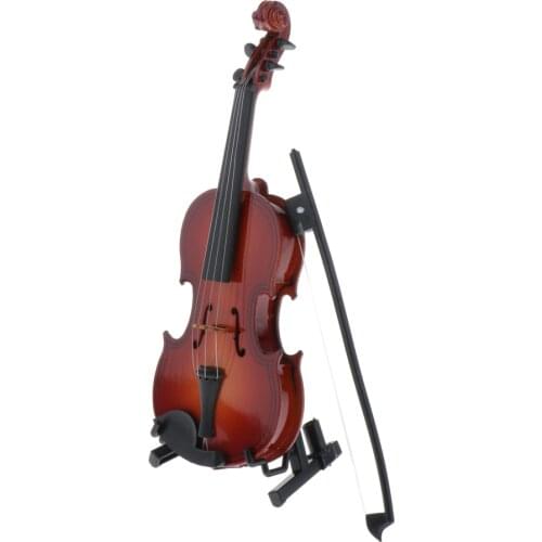 1/6 Wooden Violin Toy Chinese Yueqin, Dollhouse Musical Instrument Display, 12 inch Action Figures BJD Dolls Accessories