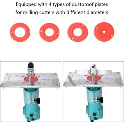 Aluminium Alloy 1 pcs Universal Table Insert Plate Trimming Machine Flip Board for Woodworking Benches N58C