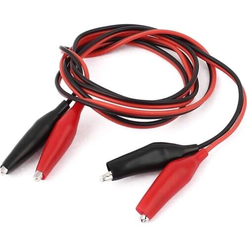 1M Double-end Alligator Clips Test Lead Jumper Wire Head alligator clip wire test line 2 sets