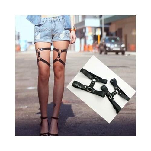 Rivet 2014 Rcok leg ring vintage leather Leg Garters Plus size dress garter belt Wholesales free shipping