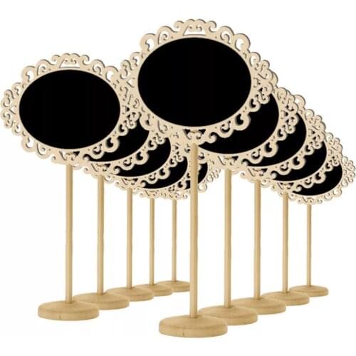 30 pcs Mini Wooden Chalkboard Blackboard Leave Message Table Number Wedding Party Decor Gifts for Children