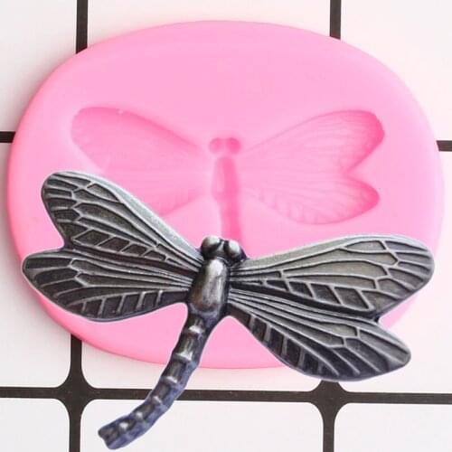 3D Dragonfly Silicone Mold DIY Party Cupcake Topper Fondant Cake Decorating Tools Candy Polymer Clay Chocolate Gumpaste Moulds