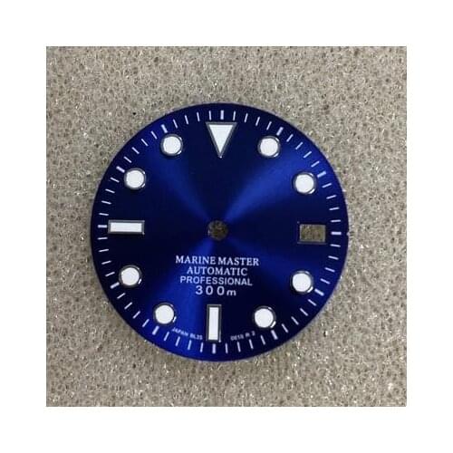 Watch accessories 29mm dial C3 luminous fit, skx007 compatible with nh35 movement Nh35 dial