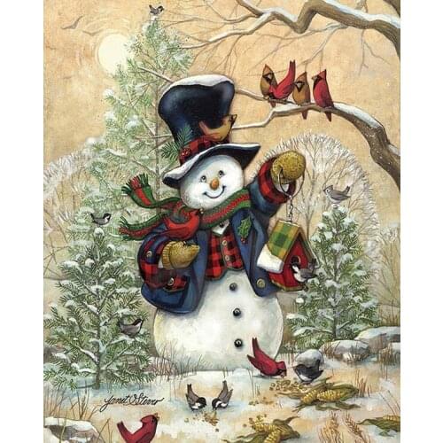 Full Square/Round Drill 5D DIY Diamond Painting "Christmas snowman" 3D Full Square Embroidery Cross Stitch Mosaic Home Decor