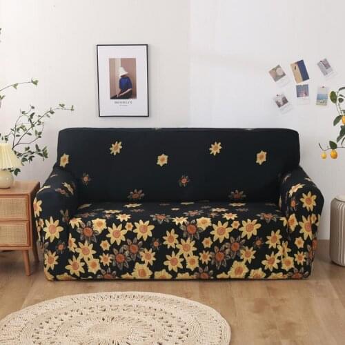 Plant Flower Print Sofa Cover Slipcover Stretch Sofa Covers for Living Room Elastic Couch Chair Cover Sofa Towel 1-4-seater