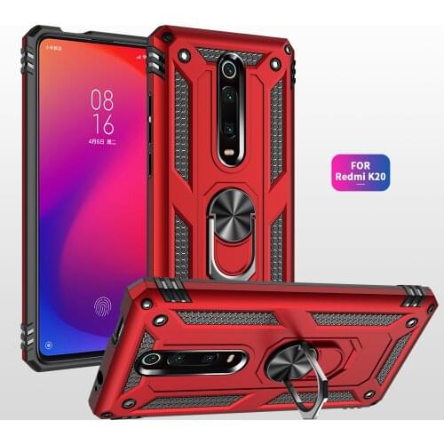 For Xiaomi 9T Pro K20 Pro Cases Shockproof Armor Magnetic Metal Ring Stand Bumper Case Back Cover For Xiaomi 9T Pro Phone Case