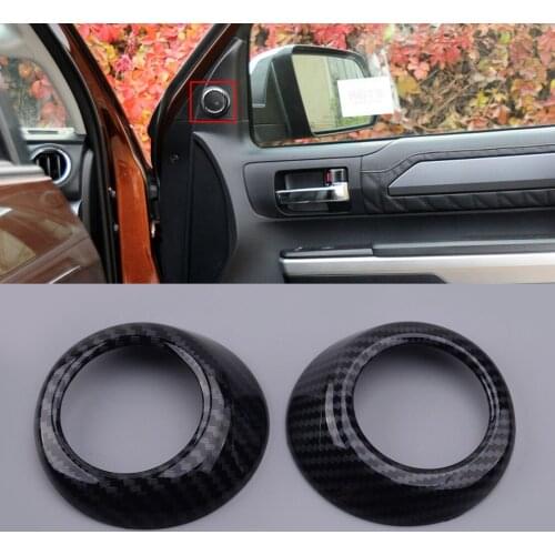 1 Pair ABS Car Front Door Stereo Speaker Cover Trim Frame Decoration Fit for Toyota Tundra 2014 2015 2016 2017 2018 2019