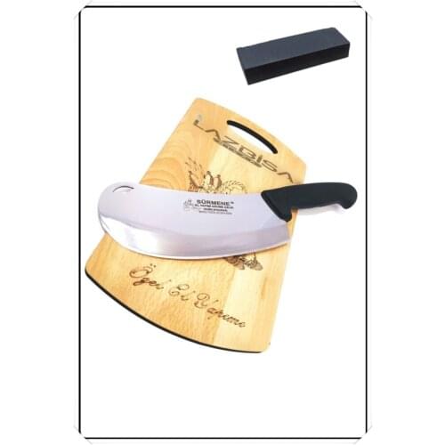 Riding On Pita Patty Onion Pizza Cutter Kitchen Knife Set Line Armor black