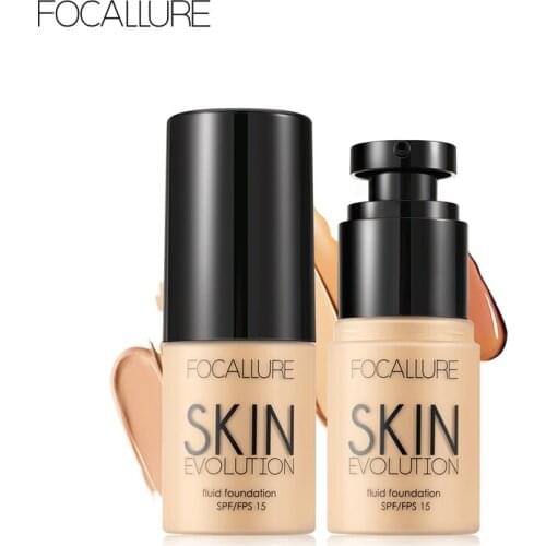 Foucallure Full Coverage Face Liquid Foundation 8 Colors Makeup Base BB Cream Oil-Control Face Foundation Long Lasting