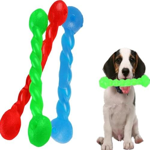 Dog Toy Flexible Rubber Chew Toys Soft Rubber Twist Rod Dog Interactive Toy Dog Chew Toy Pet Clean Teeth Toy Pet Molar Bite Toy