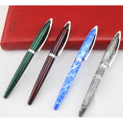 Jinhao Classical Design Silver Fountain Pen Aesthetic Colorful Barrel Office Signature School Student Supplies Calligraphy H6206
