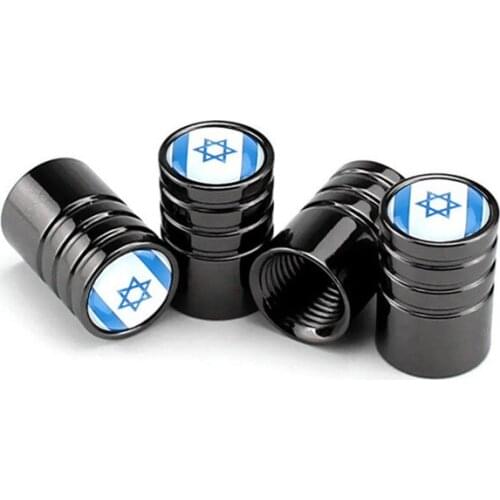 Car Wheel Tire Air Valve Caps Israel Flag Badge Tyre Rim Stem Dust Cover For Chevrolet Cruze Spark Silverado Captiva Accessories