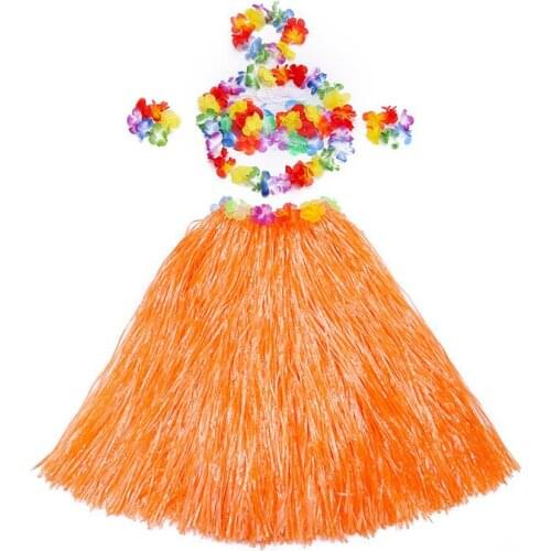 Disney Halloween Performance Costume Double Thick Hawaiian Hula Skirt Dance Party Hula Performance Suit