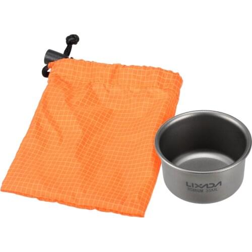 Lixada Mini Titanium Cup Mug 35ML Ultralight Outdoor Tableware Travel Coffee Tea Camping Pot Water Cups Cooking accessories