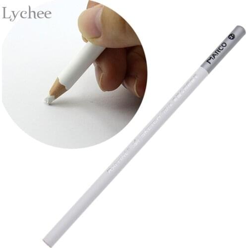 Lychee Life 4pcs White Pastel Pencil DIY Handmade Embroidery Sewing Craft Tool