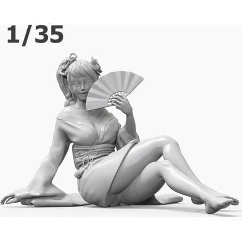 Resin Figure Model Kit Unassambled 1/35 modern sit and rest include one Unpainted collect Figure Building Kit