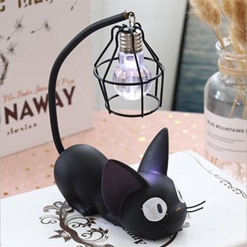 Cartoon Ornaments Night Lamb Resin Black Cat Student Creative Birthday Gift