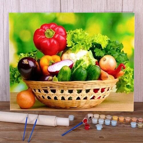 Fruit Grape Coloring By Numbers Painting Kit Acrylic Paints 50*70 Paiting By Numbers Wall Decoration Children Wall Drawing