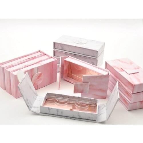 Bulk 20pcs/pack wholesale false eyelash packaging box lash boxes packaging custom logo faux mink lashes strip empty case vendors