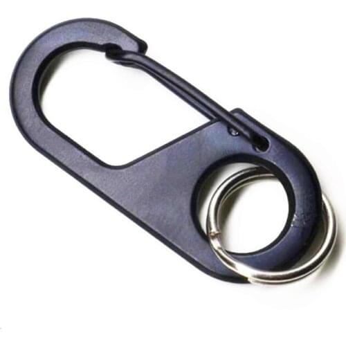 Wholesale 50pieces/lot Creative Portable Outdoor Stainless Steel CarabinerKeychain Double Round Hook Load Bearing 8 Word Buckle