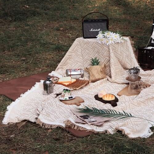 Knitted Sofa Throw Blanket Decorative Plaid Blanket Knited Sofa Towel Cover Nordic Travel Bedding Tapestry manta picnic
