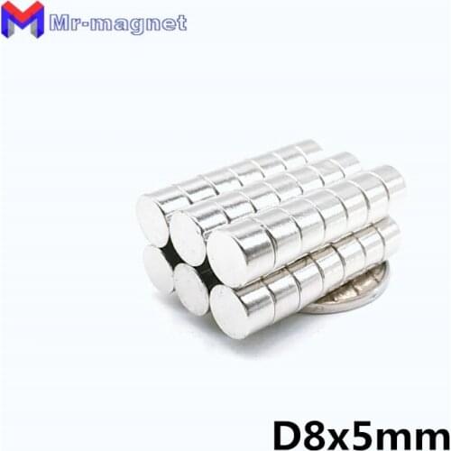 Mr. Magent 100pcs strong round Dia 8mmx5mm N35 Rare earth neodymium 8x5mm magnet 8x5 art craft fridge D8x5mm magnet 8*5