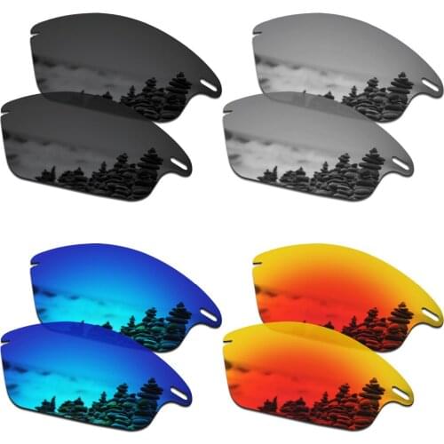 SmartVLT 4 Pairs Polarized Sunglasses Replacement Lenses for Oakley Fast Jacket - 4 Colors