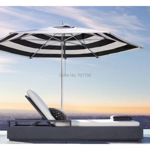 Modern outdoor patio garden designer aluminum chaise furniture sets