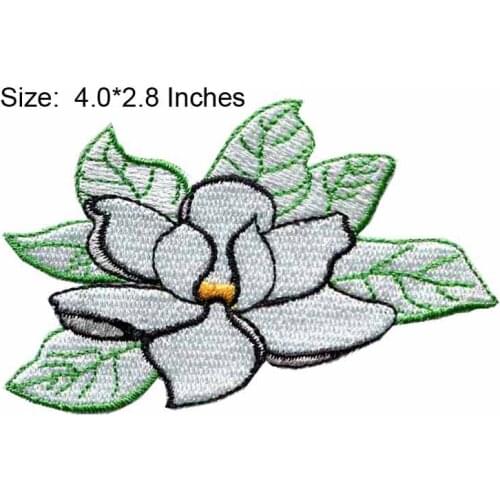 The peace white flower 4.0"wide embroidery patch for futurama/heat transfer patches/bag