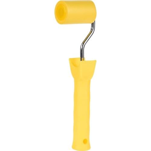 Uxcell Nitrile Rubber Paint Roller Brush 2“ for Household Painting Treatment Yellow to paint trim door edging plaster ect
