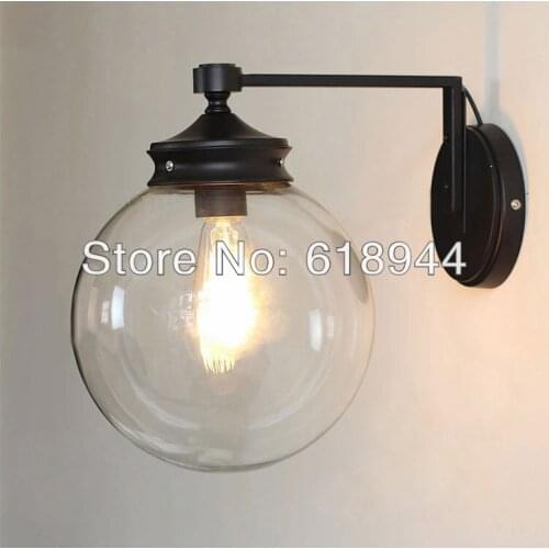 American Country Style Iron Wall Sconce Wall Light, Wall Mount Lamps for Home Balcony Dining Room Hallway Diameter 25CM 220V