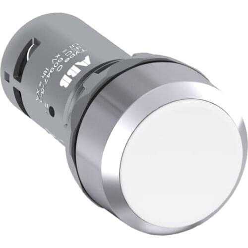 10 pcs CP2-30W-20 10010913 Compact Pushbutton - Maintained - Flush - White - Non-illuminated - Chrome plastic - 2NO