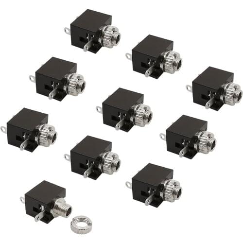 20Pcs PJ-201M 2.5mm 3 Pin DIP Audio Connector PJ201M Headphone Jack Socket Mono Channel Connector