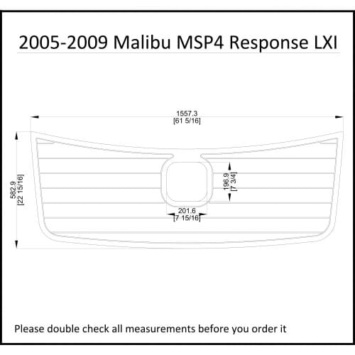 2005-2009 Malibu MSP4 Response LXl With Hatch Cut Out Swim Platform Pads Boat EVA Teak Decking 1/4" 6mm