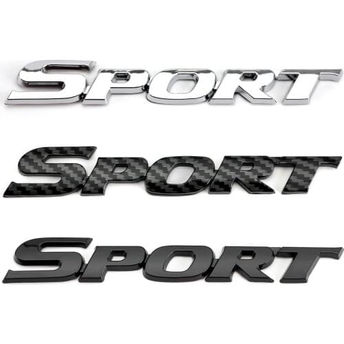 Artudatech 3D Metal Sport Logo Car Trunk Tailgate Emblem Badge Decal Sticker Silver Car Accessories