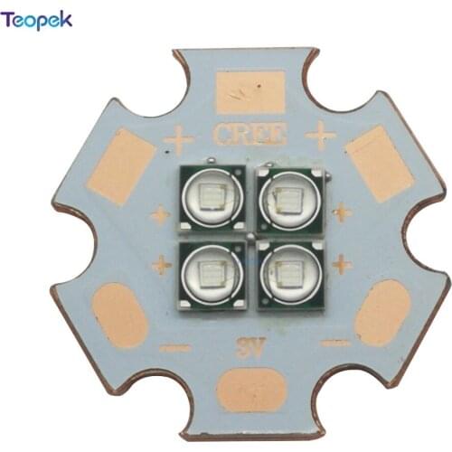 5PCS Epiled 3535 4D 450nm High Power Plant Grow LED Lighting Emitter Bulb18W 3V 6V 12V Royal Blue with 20MM Coper PCB