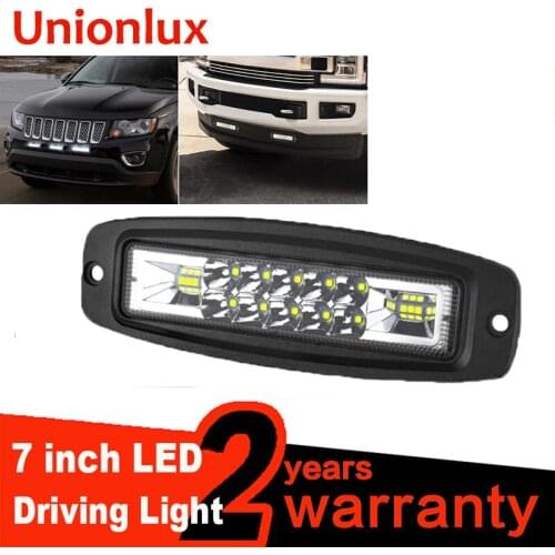 7inch Work Light Flush Mount LED 48W Combo beam Driving Work Lights 12V 24V for Car Tractor Truck Boat 4x4 Offroad ATV