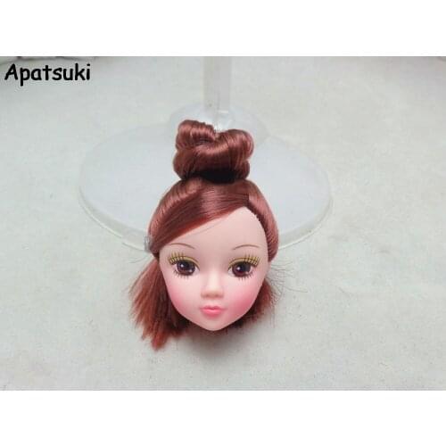 DIY Doll Accessories Kids Toy Dolls Head with Pretty Makeup Doll Heads For 11.5" Dolls Head For 1/6 BJD Dollhouse