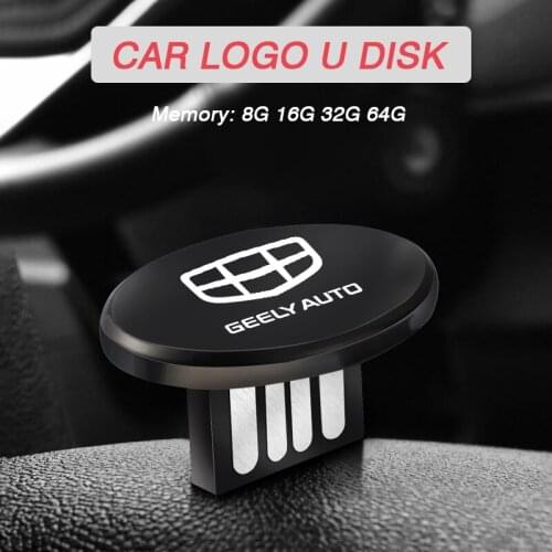 Car Custom Logo Metal Mini OTG 2.0 USB Flash Drive 8 16 32 64 GB For Geely Atlas SUV Boyue Borui Coolray Emgrand NL3 EX7 X7 EC7