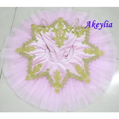 Girl pink Gold Sleep Beauty ballet tutu Pre-professional ballet tutu blue for performance or competition kids Nutcracker Adult