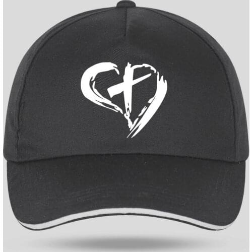New Men Women Fashion CHRISTIAN CROSS IN HEART FAITH Jesus GOD Baseball Caps for Hip Hop Cotton Velcro Trucker Cap Bone Dad Hats