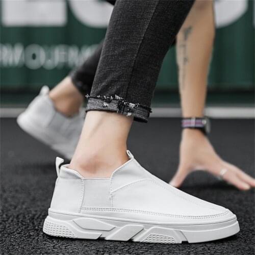 Brand New Mens Elastic Band Solid Loafers Light Walking Footwear Leisure Shoes Casual Comfortable Casual Shoes Mens Sneakers
